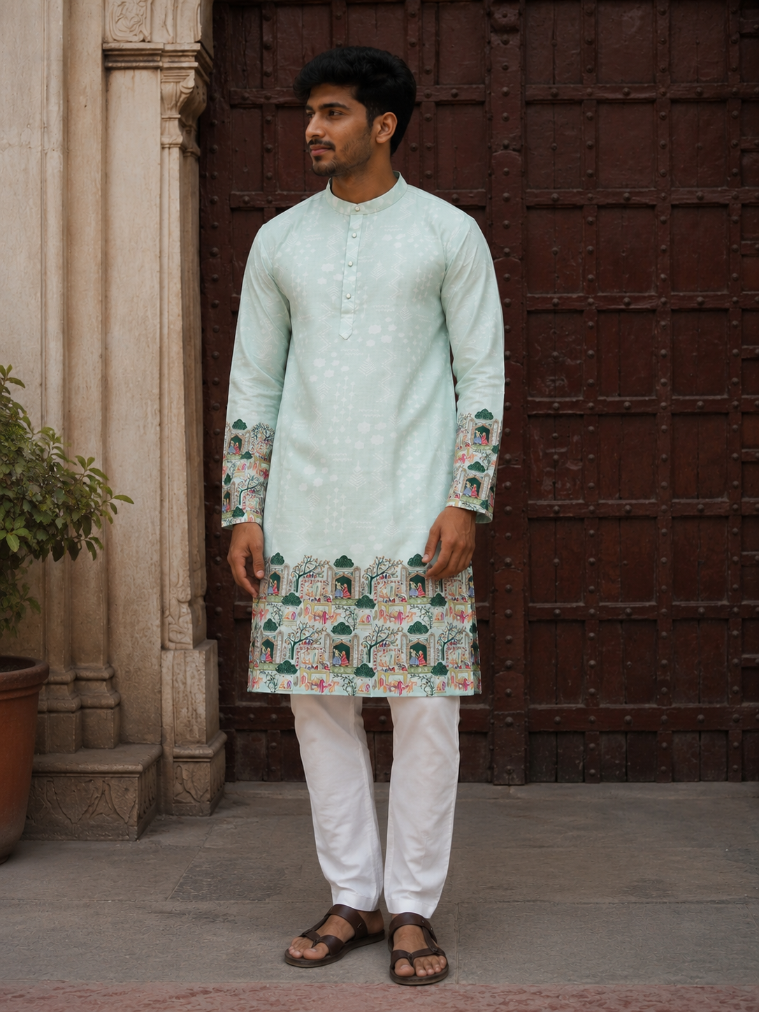 Digital Print Kurta for Men