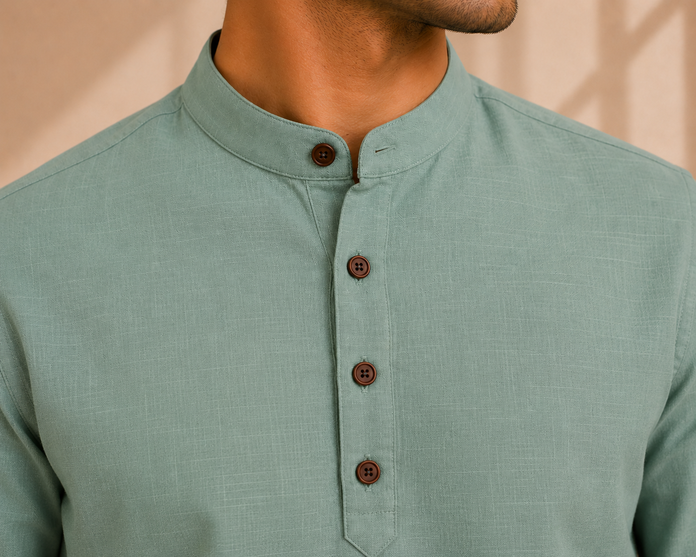 Mint Green Premium Fine Cotton Short Kurta