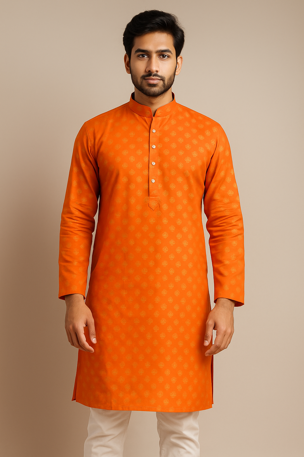 Foil Print Kurta for Men