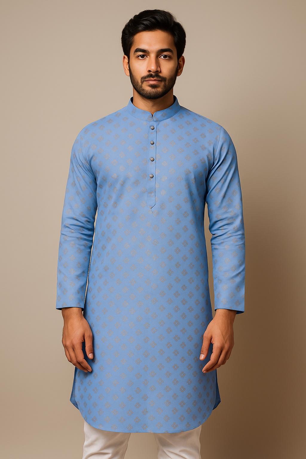 Foil Print Kurta for Men