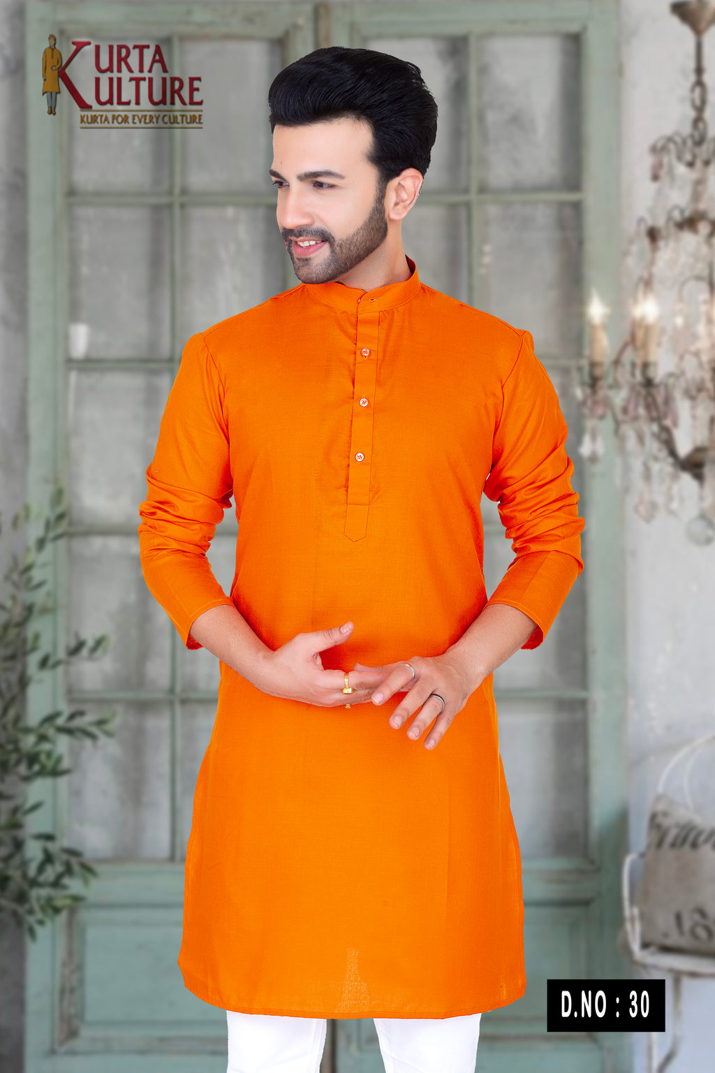 PLAIN COTTON BLEND KURTA