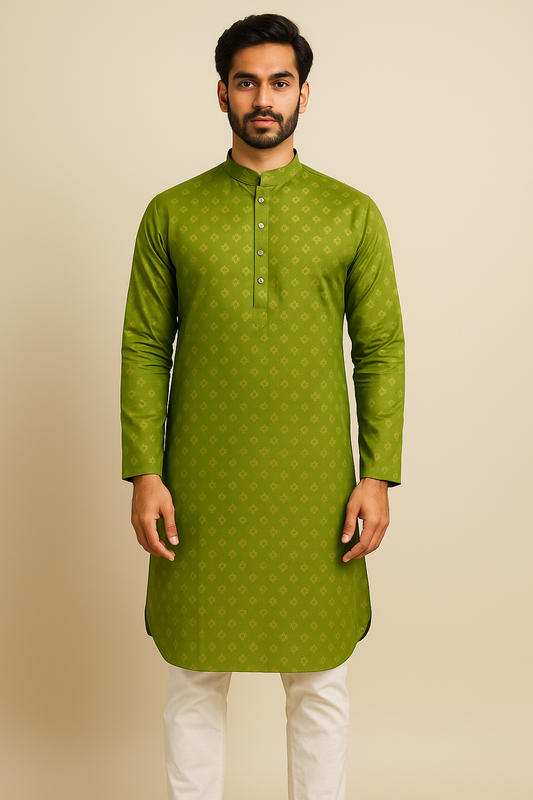 Foil Print Kurta for Men