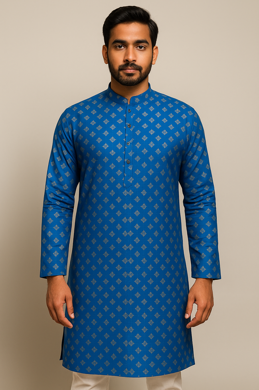 Foil Print Kurta for Men