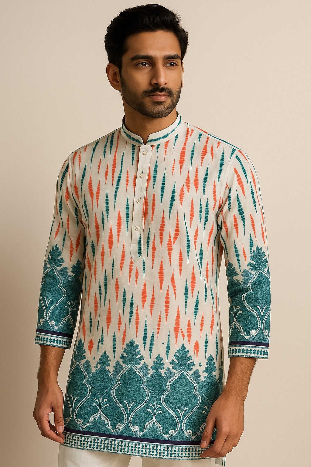 DIGITAL DAMAN PRINT KURTA