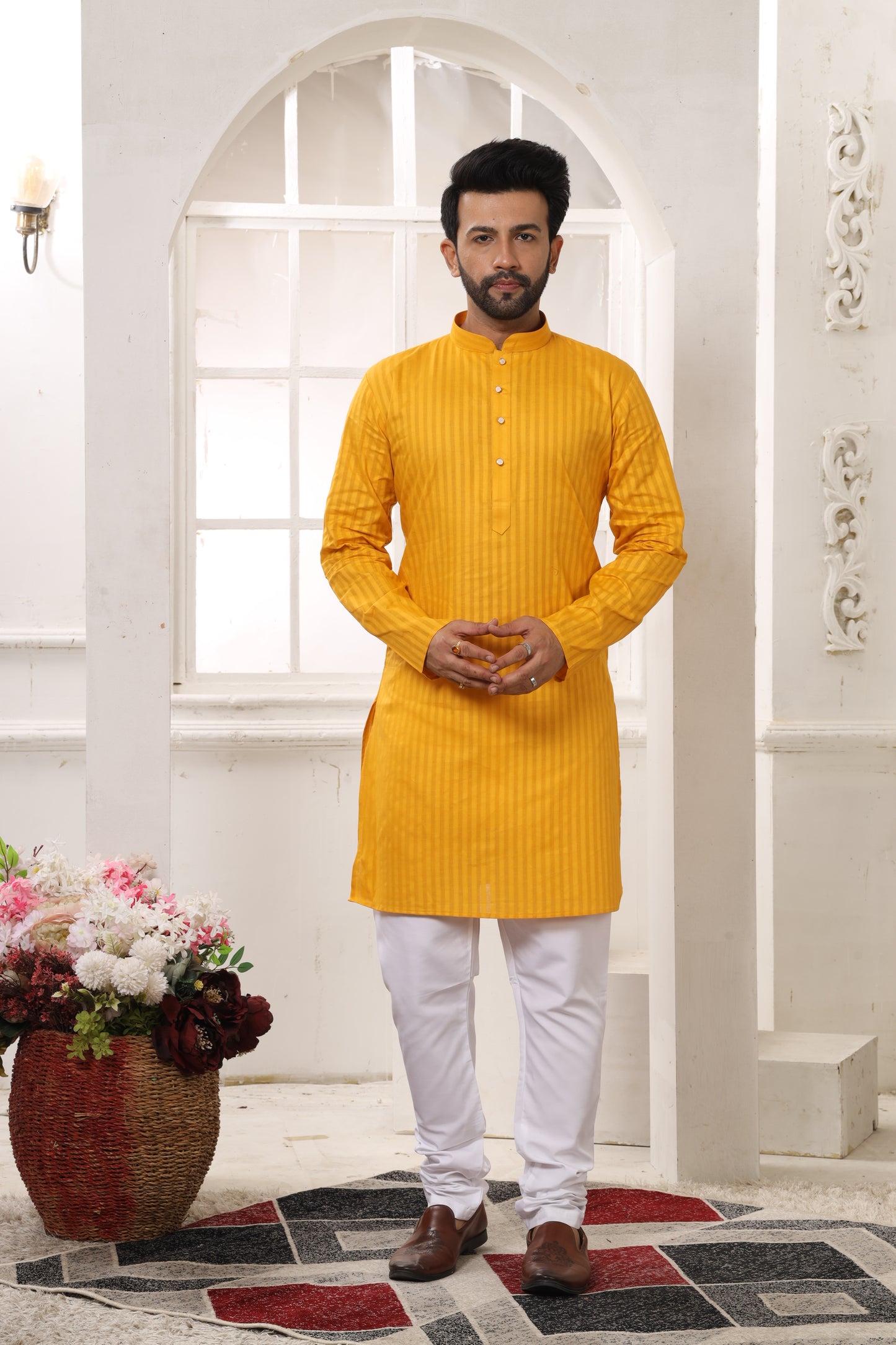 Cotton Linen Kurta for Men