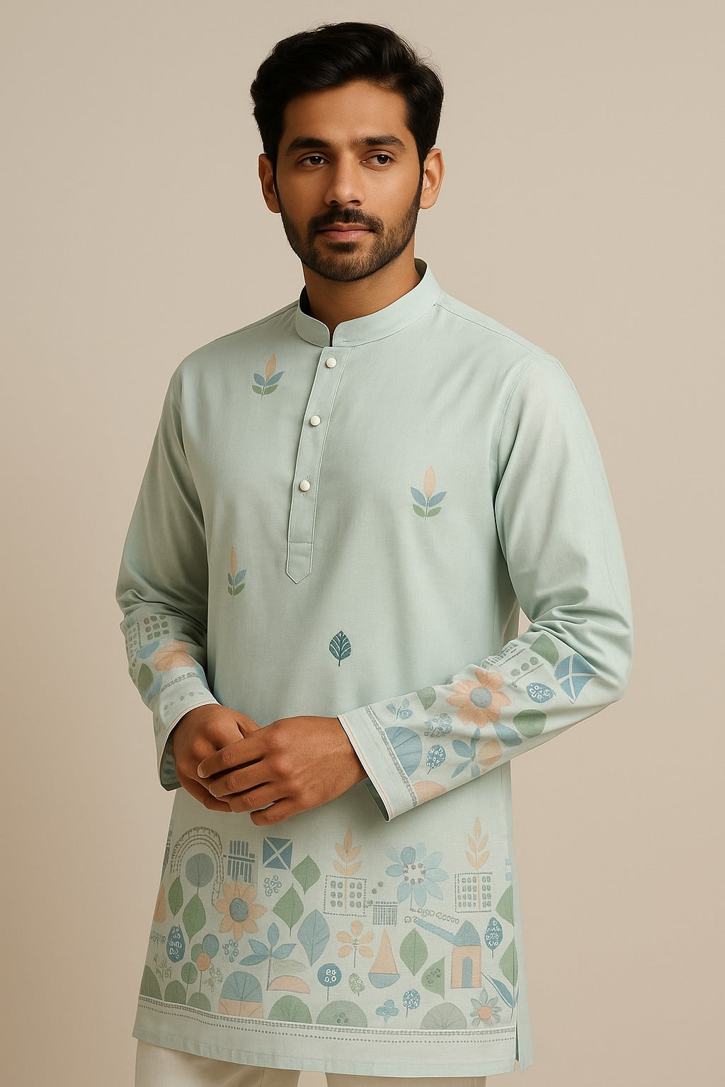 Digital Print Kurta for Men