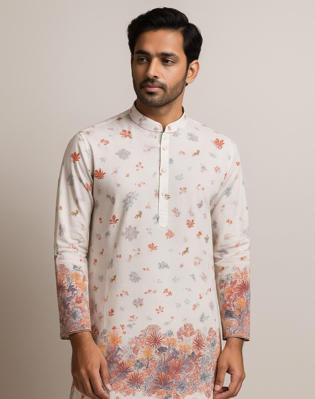 Digital Print Kurta for Men
