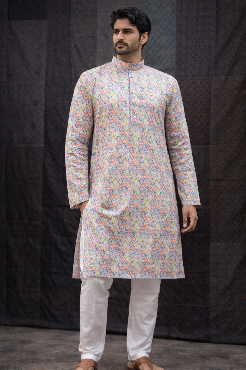 Digital Print Kurta for Men