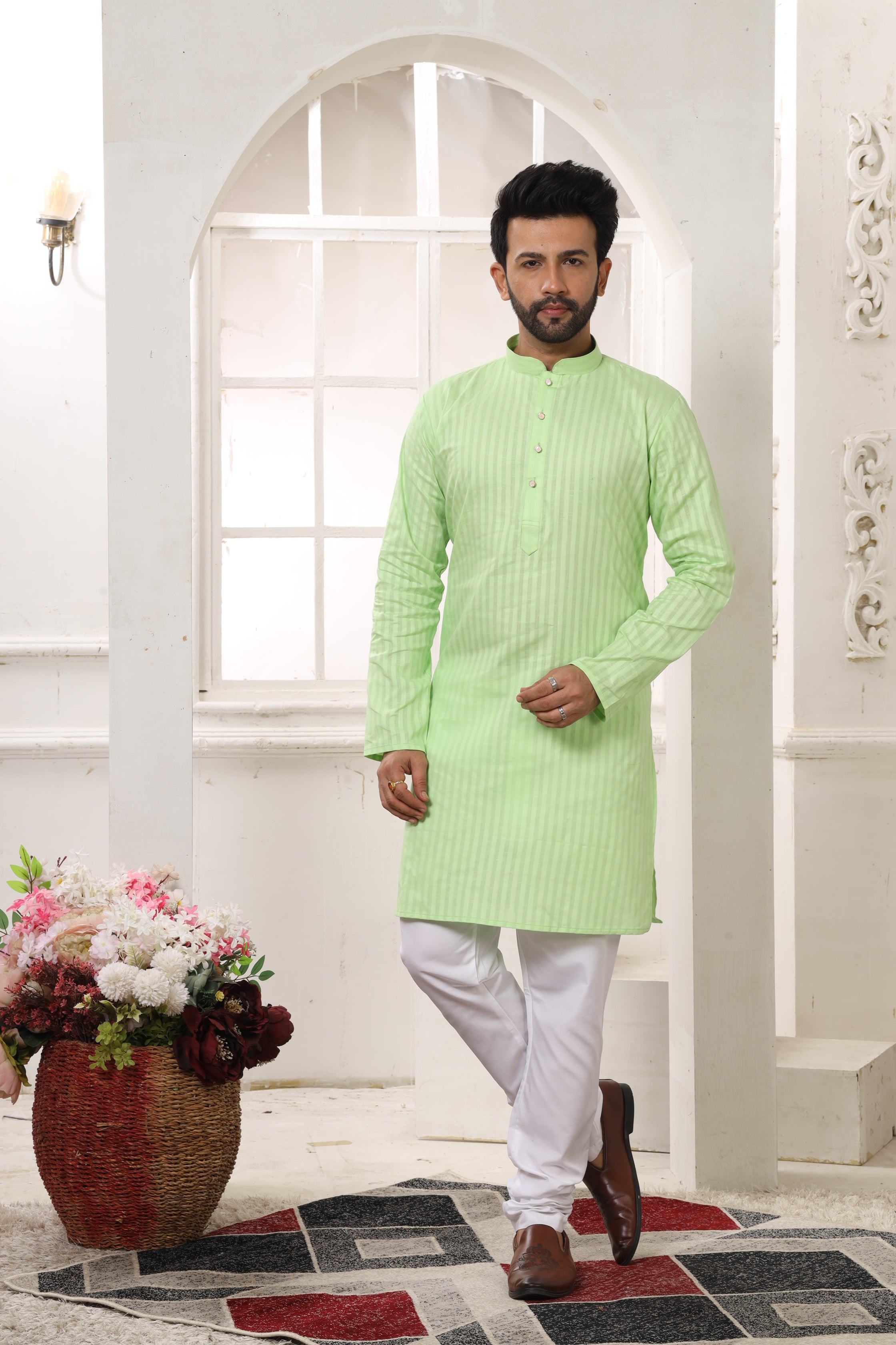 Cotton Linen Kurta for Men