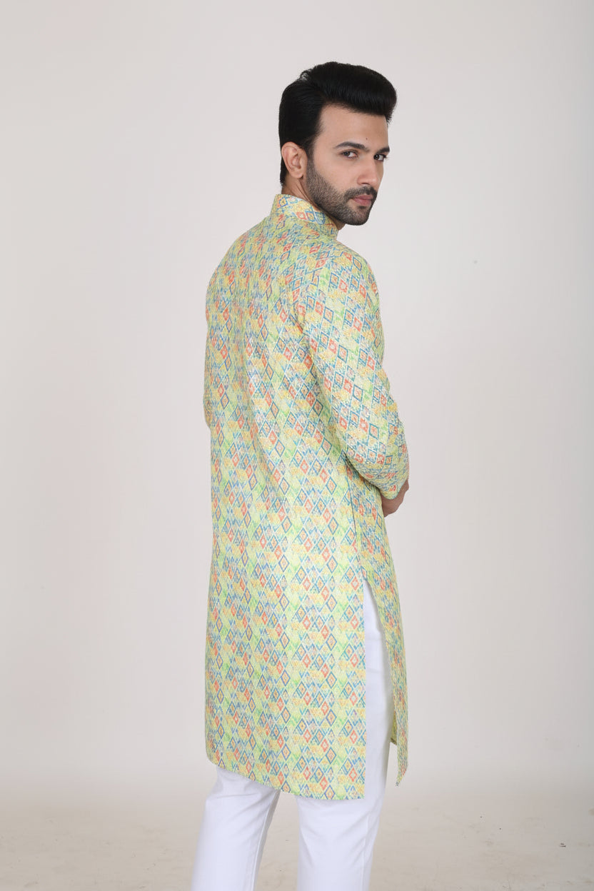 Digital Print Kurta for Men